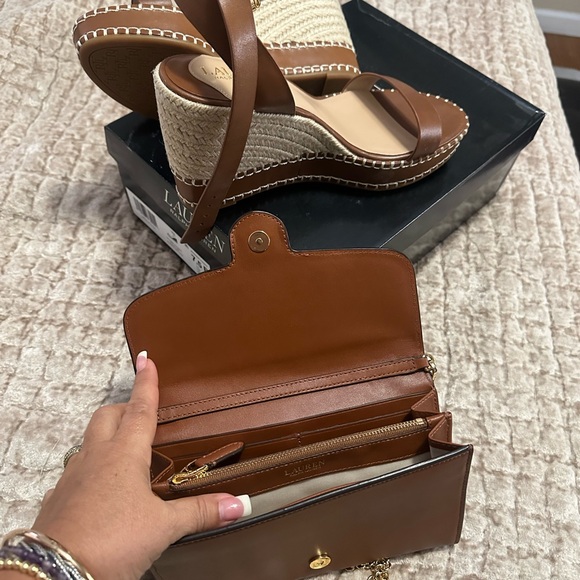 RL set sandals wallet crossbody with chain